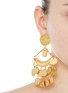 Figure View - Click To Enlarge - KENNETH JAY LANE - Coin charm gold plated chandelier earrings