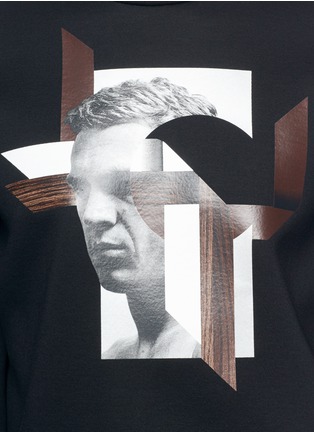 Detail View - Click To Enlarge - NEIL BARRETT - Portrait print sweatshirt