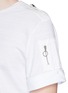 Detail View - Click To Enlarge - NEIL BARRETT - Star button epaulette slub cotton T-shirt