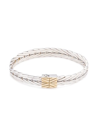 Main View - Click To Enlarge - JOHN HARDY - 18k yellow gold silver weave effect link chain bracelet