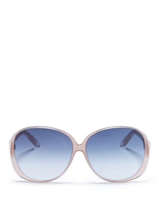 Main View - Click To Enlarge - VICTORIA BECKHAM - 'Large Fine Oval' acetate oversized sunglasses