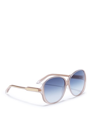 Figure View - Click To Enlarge - VICTORIA BECKHAM - 'Large Fine Oval' acetate oversized sunglasses