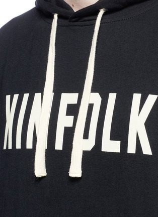 Detail View - Click To Enlarge - KINFOLK - Logo print cotton hoodie