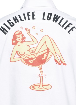 Detail View - Click To Enlarge - KINFOLK - Showgirl slogan print cotton Oxford shirt