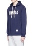 Front View - Click To Enlarge - KINFOLK - Logo print cotton hoodie