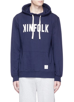 Main View - Click To Enlarge - KINFOLK - Logo print cotton hoodie