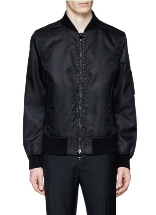 Main View - Click To Enlarge - VALENTINO GARAVANI - 'Rockstud Untitled 15 Noir' bomber jacket