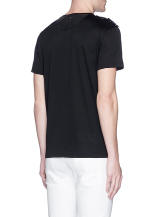 Back View - Click To Enlarge - VALENTINO GARAVANI - Leather patch pocket T-shirt