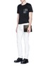 Figure View - Click To Enlarge - VALENTINO GARAVANI - Leather patch pocket T-shirt