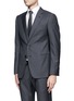 Front View - Click To Enlarge - ARMANI COLLEZIONI - Classic fit wool suit