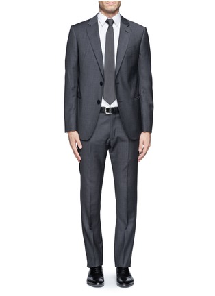 Main View - Click To Enlarge - ARMANI COLLEZIONI - Classic fit wool suit