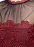 Detail View - Click To Enlarge - SELF-PORTRAIT - 'Felicia' tulle panel floral lace dress