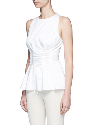 Front View - Click To Enlarge - THE ROW - 'Tallo' lace-up sleeveless top