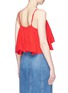 Back View - Click To Enlarge - MARA HOFFMAN - Grid organic cotton ruffle cropped top
