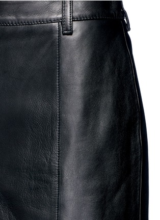 Detail View - Click To Enlarge - 3.1 PHILLIP LIM - Zip front lambskin leather shorts
