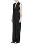 Front View - Click To Enlarge - STELLA MCCARTNEY - Sleeveless wool tuxedo jumpsuit