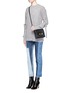 Figure View - Click To Enlarge - MO&CO. EDITION 10 - Tie strap frayed edge sweater