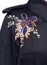Detail View - Click To Enlarge - VICTORIA BECKHAM - Orchid embroidered gabardine trench coat