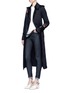Figure View - Click To Enlarge - VICTORIA BECKHAM - Orchid embroidered gabardine trench coat