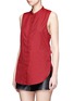 Front View - Click To Enlarge - 3.1 PHILLIP LIM - Knot back stripe cotton-silk sleeveless top