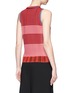 Back View - Click To Enlarge - PROENZA SCHOULER - Lightweight geometric stripe knit top