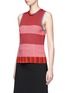 Front View - Click To Enlarge - PROENZA SCHOULER - Lightweight geometric stripe knit top