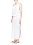 Figure View - Click To Enlarge - VITAMIN A - 'Island' mesh back linen maxi dress