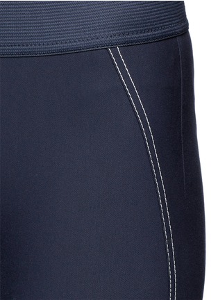 Detail View - Click To Enlarge - STELLA MCCARTNEY - Topstitch stretch cotton blend pants