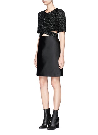 Figure View - Click To Enlarge - 3.1 PHILLIP LIM - Sequined top duchesse satin dress