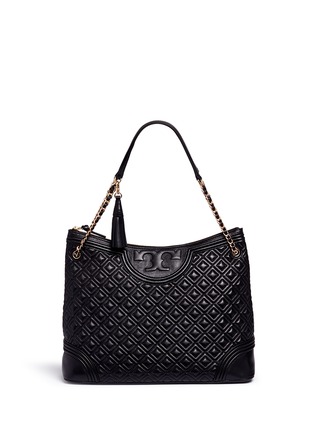 Main View - Click To Enlarge - TORY BURCH - 'Fleming' quilted leather tote