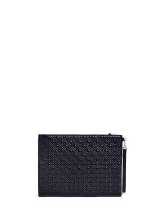 Detail View - Click To Enlarge - TORY BURCH - 'Fleming' large quilted leather pouch