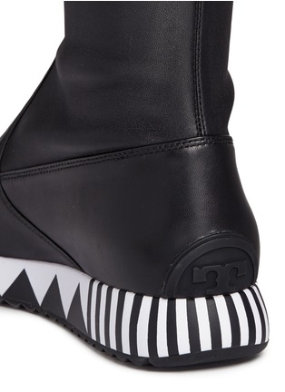 Detail View - Click To Enlarge - TORY BURCH - 'Jupiter' stretch nappa thigh high sneaker boots