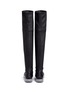 Back View - Click To Enlarge - TORY BURCH - 'Jupiter' stretch nappa thigh high sneaker boots