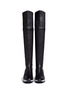 Front View - Click To Enlarge - TORY BURCH - 'Jupiter' stretch nappa thigh high sneaker boots