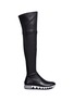 Main View - Click To Enlarge - TORY BURCH - 'Jupiter' stretch nappa thigh high sneaker boots