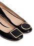 Detail View - Click To Enlarge - TORY BURCH - 'Twiggie' metal logo leather pumps