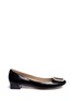 Main View - Click To Enlarge - TORY BURCH - 'Twiggie' metal logo leather pumps