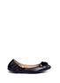 Main View - Click To Enlarge - TORY BURCH - 'Blossom' 3D flower leather ballet flats