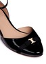 Detail View - Click To Enlarge - TORY BURCH - 'Gemini' logo bow patent leather flats