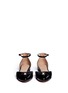 Front View - Click To Enlarge - TORY BURCH - 'Gemini' logo bow patent leather flats