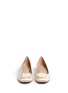 Front View - Click To Enlarge - TORY BURCH - 'Twiggie' metal logo box calf leather pumps