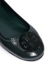 Detail View - Click To Enlarge - TORY BURCH - 'Minnie Travel' patent leather ballet flats