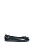 Main View - Click To Enlarge - TORY BURCH - 'Minnie Travel' patent leather ballet flats