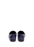 Back View - Click To Enlarge - TORY BURCH - 'Gemini' cow fur metal link leather loafers