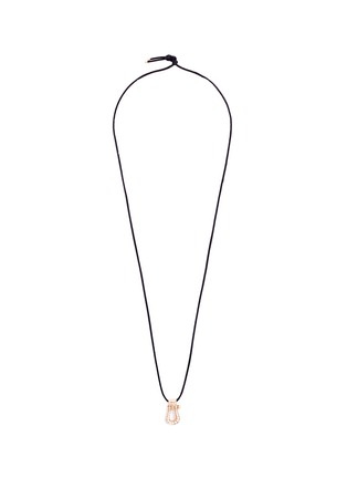 Main View - Click To Enlarge - FRED - 'Force 10' diamond 18k rose gold pendant cord necklace