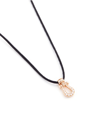 Figure View - Click To Enlarge - FRED - 'Force 10' diamond 18k rose gold pendant cord necklace