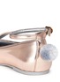 Detail View - Click To Enlarge - STELLA MCCARTNEY - 'Hopper Rabbit' metallic alter nappa kids ballerinas