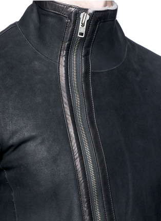 Detail View - Click To Enlarge - THE VIRIDI-ANNE - Fleece lined mutton leather jacket