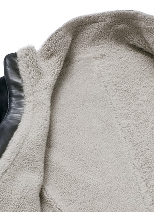 Detail View - Click To Enlarge - THE VIRIDI-ANNE - Fleece lined mutton leather jacket