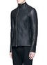 Front View - Click To Enlarge - THE VIRIDI-ANNE - Fleece lined mutton leather jacket